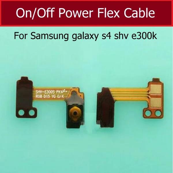 on/Off Power Side Button Flex Cable For Samsung Galaxy S4 shv e300k Power Button Switch Flex Ribbon Replacement Parts