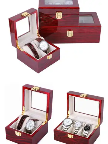 DELESYS Scatola per orologi in legno per protezione ambientale 1/2/3/5/6/10/12 slot Scatola regalo per orologi Custodia da viaggio per orologi Organizzatore per uomo