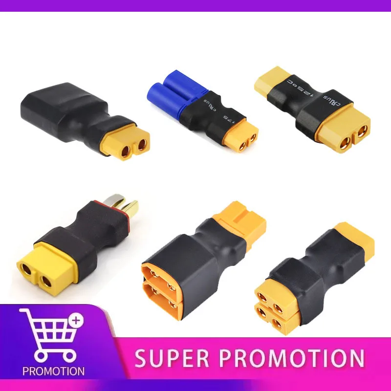 1Pcs XT60 To XT30 XT90 EC3 EC5 T Female To Male Adapter Plug Deans Connectors Plug RC Helicopter Quadcopter Lipo Battery Control