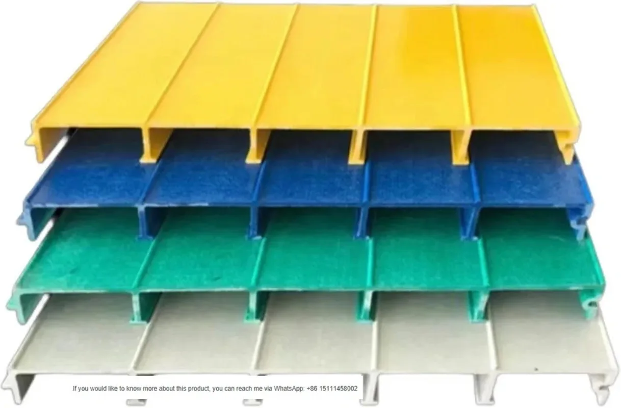 Lightweight FRP Deck Board Fire Retardant Fiberglass Corrosion Resistance UV Protection Customizable Size Color Cutting Hongbang