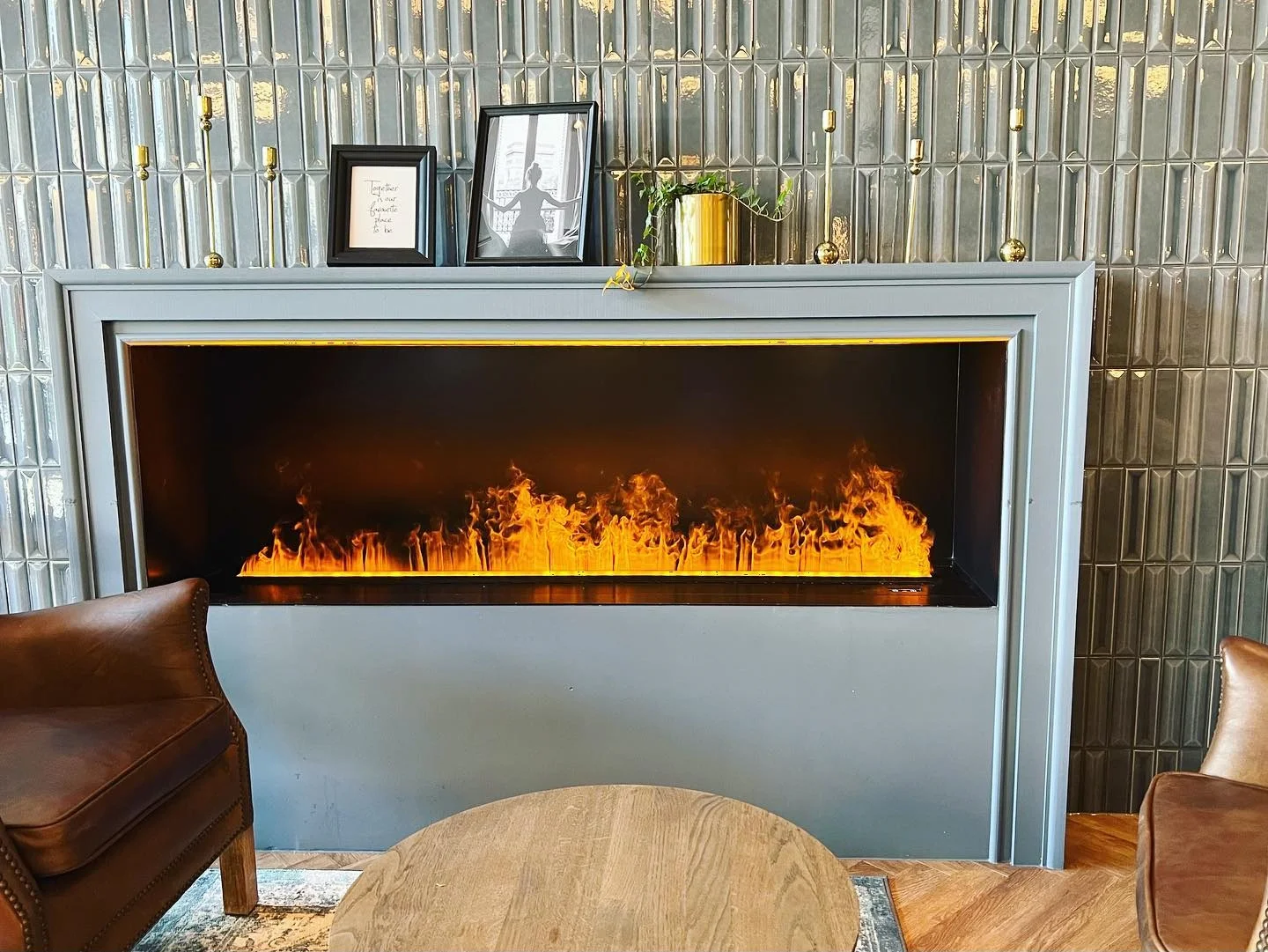 Armário de tv de luxo com lareira interior eco amigável inteligente 3d lareira elétrica montada na parede 60 polegadas casa lareira de água a vapor