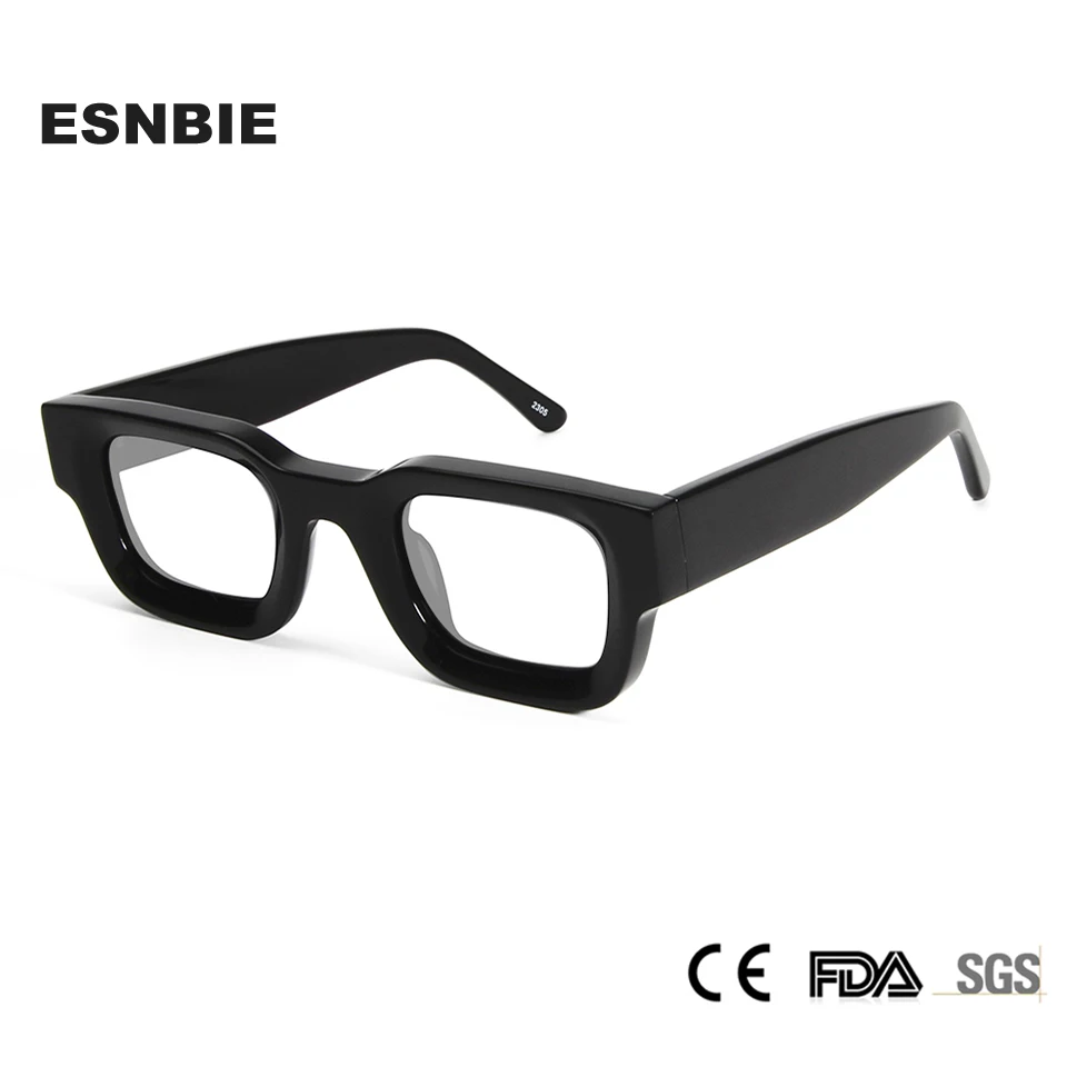 Trendy Handmade Acetate Punk Square Optical Glasses Frame Men Myopia Eyeglasses Prescription Eyewear Frames Lentes Opticos Para