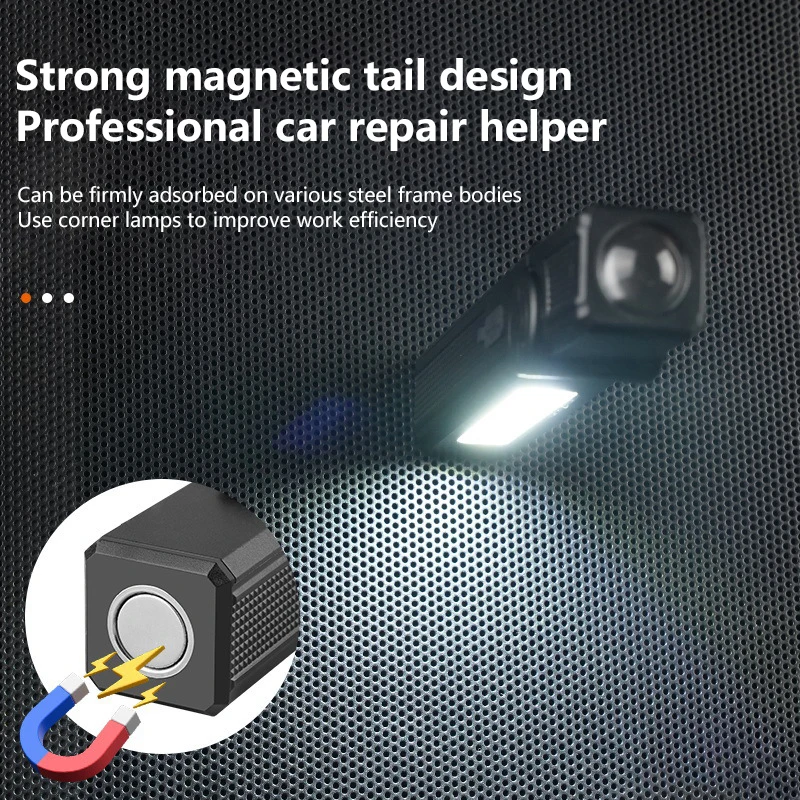 Multi Functional COB Work Light Multi Angle Rotating Flashlight Charging And Maintenance Light With Magnetic Machine NEW 2025