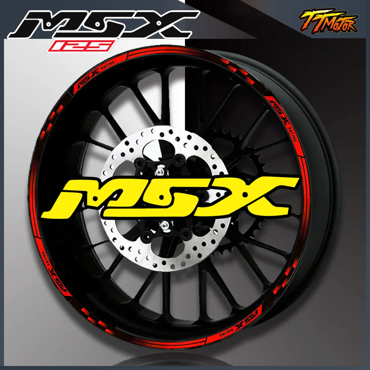 

Для Honda MSX125 MSX125 Grom125 аксессуары для мотоциклов, наклейки, виниловые светоотражающие наклейки, обод ступицы колеса, полосатые наклейки на ленту