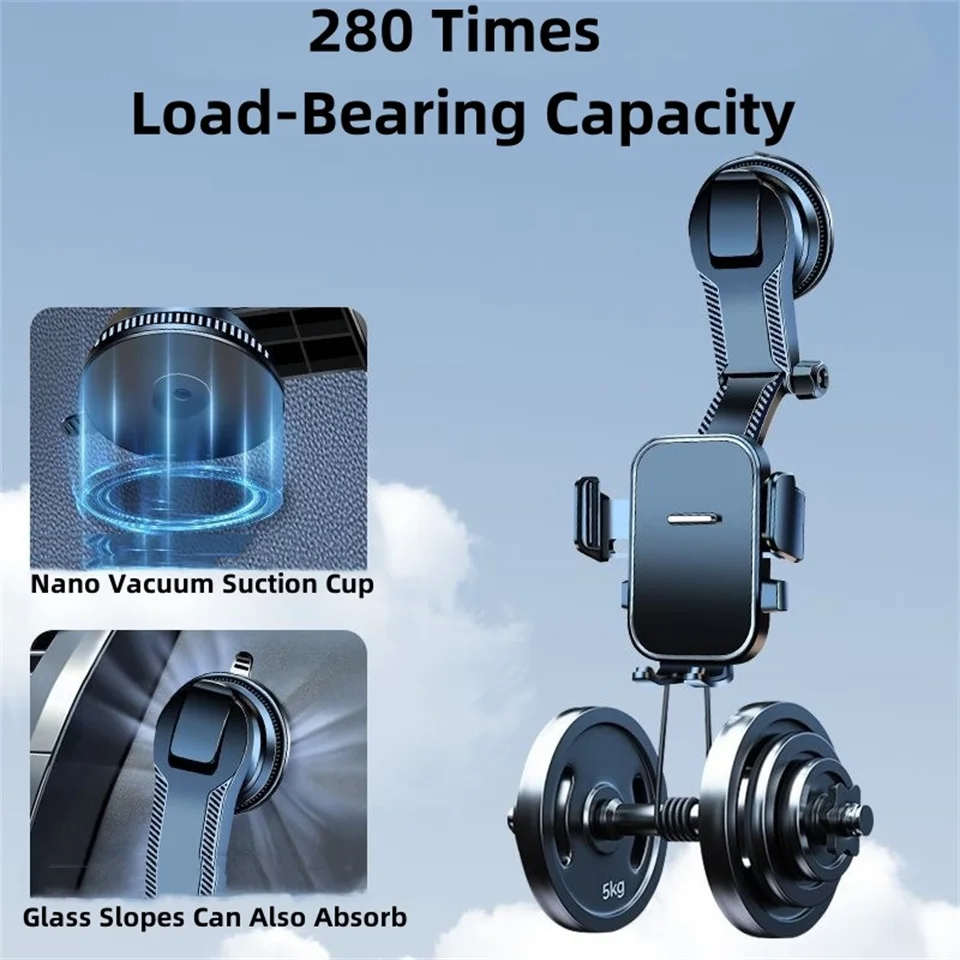 Держатель телефона на приборной панели автомобиля 360° °   вращение Регулируемое по вертикальным и горизонтальным направлением обеспечивает высокую стабильность и надежность.