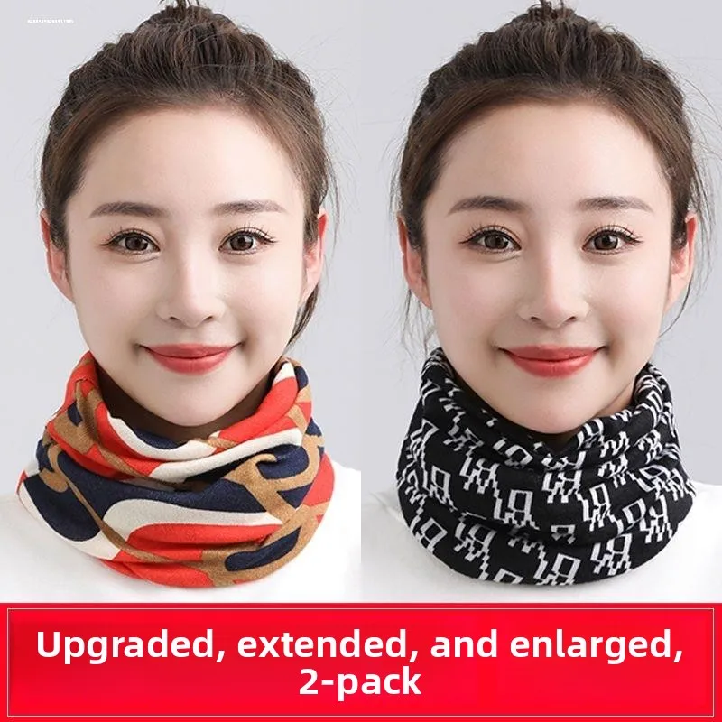 وشاح قطني للسيدات لتدفئة الرقبة، وشاح شتوي دافئ للنساء بأسلوب كوري متعدد الاستخدامات لحماية العمود الفقري، مناسب للربيع والخريف #1