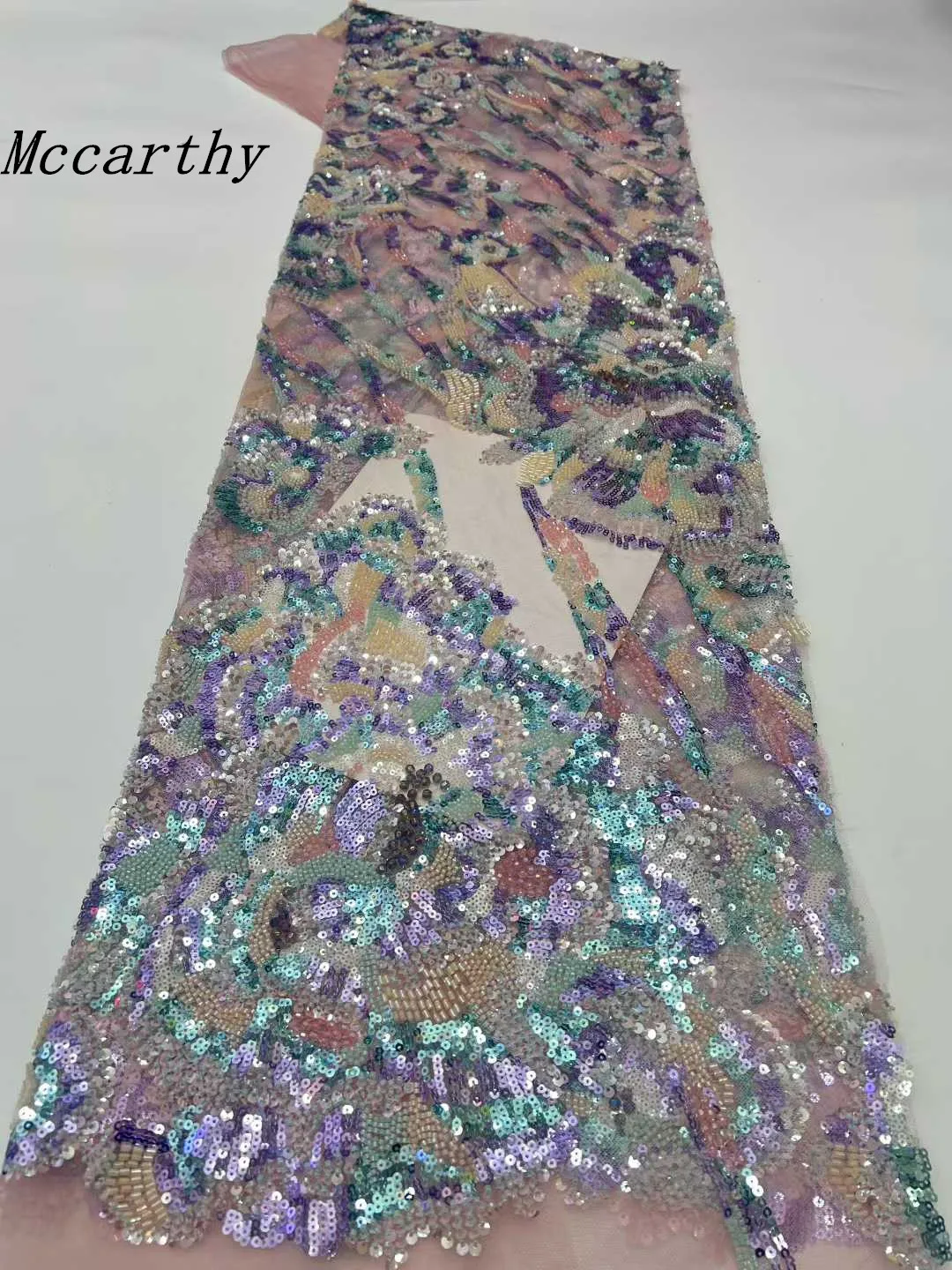 

2026 Роскошная нигерийская африканская кружевная ткань с бисером, высокое качество, вышивка блестками, африканская французская кружевная ткань для шитья платья