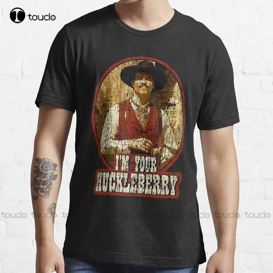 

Винтажная футболка в стиле унисекс с надписью «I Your Huckleberry»
