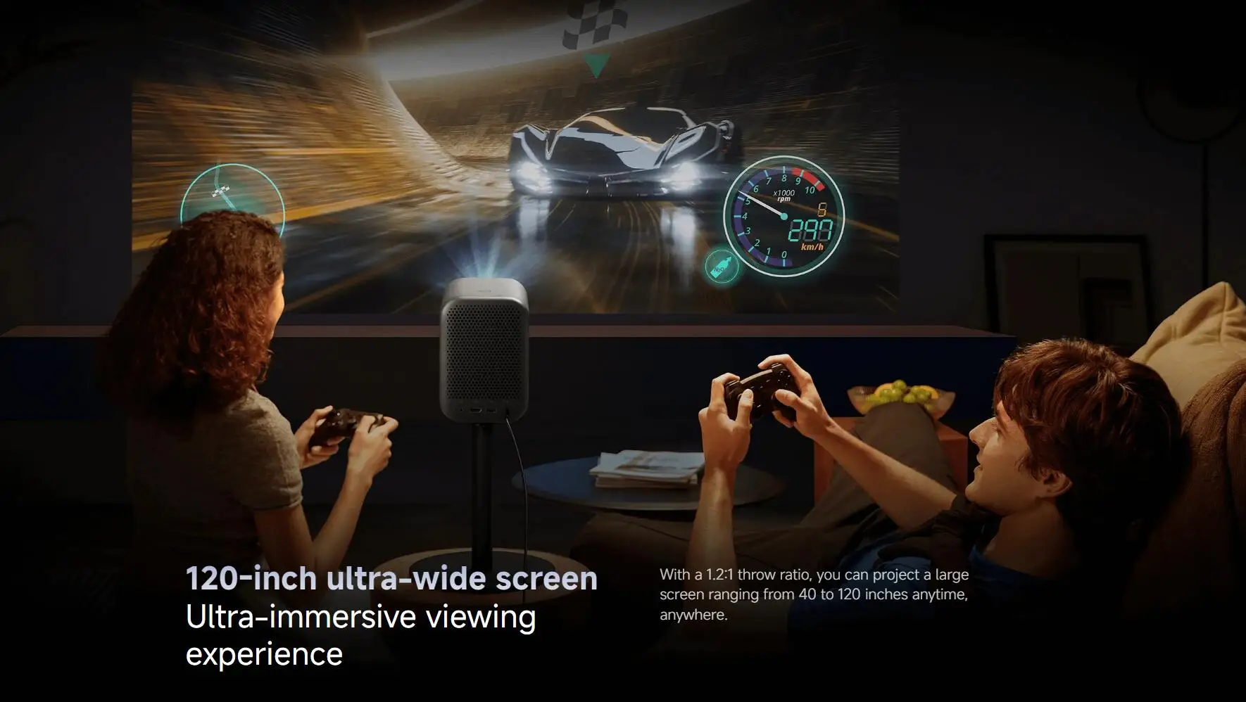 Xiaomi Smart Projektor L1, 200 ANSI Google TV 1080p Auflösung, Google Assistant, Autofokus und automatische Trapezkorrektur, BT5.0 – Detail 6