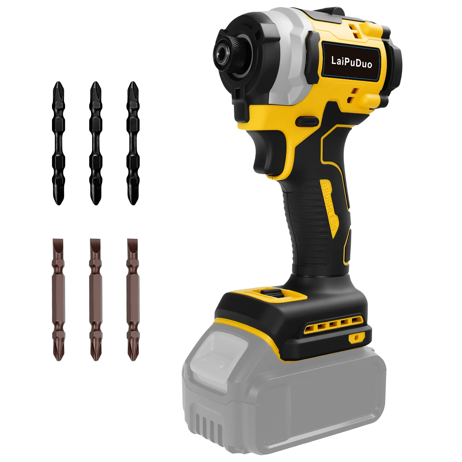 

Brushless Impact Driver Electric Screwdriver 3-Speed 120NM High Torque Cordless Hand Drill Power Tool For Dewalt 20V Battery