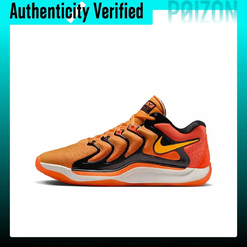 Nike KD 17 Slip Resistant Abrasion Resistant Low top Basketball Shoes Men's Orange FJ9488-800