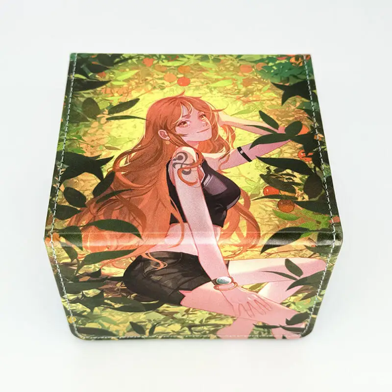 cartoon-one-piece-nami-diy-large-capacity-leather-card-box-thickened-anime-game-collection-card-storage-box