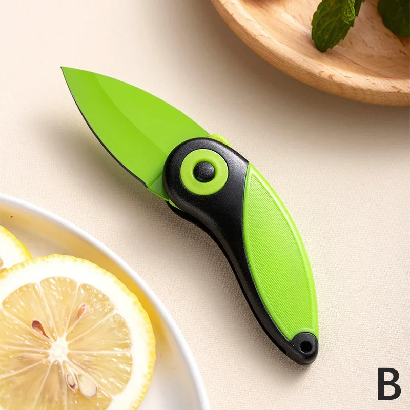 2024 Mini Cute Bird Folding Pocket Knife Kitchen Stainless Steel Vegetable Peeler Portable Keychain Cutter Slicer Paring Knife