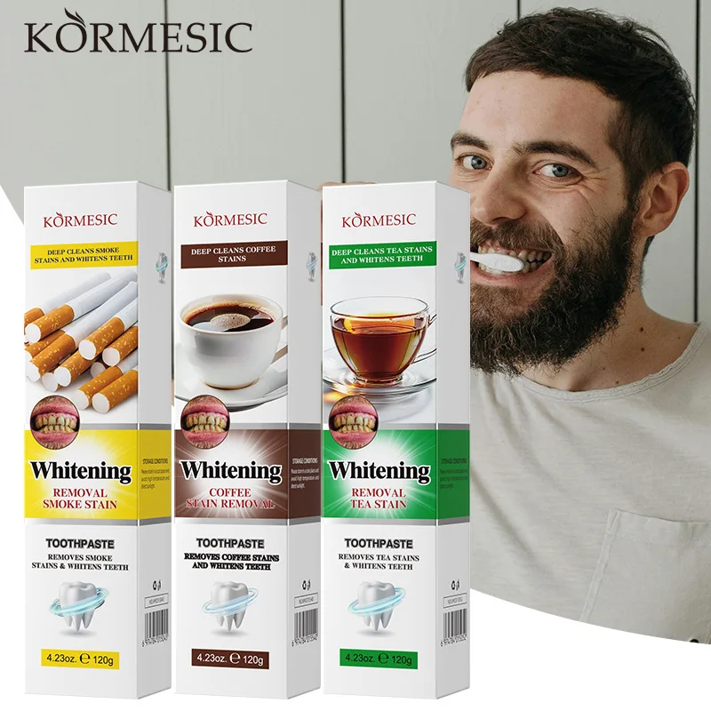 Teeth Whitening Toothpaste 120ml Yellow Dental Plaque Removal Enhanced Cleanser Freshness Breath Oral Care Gum Protection