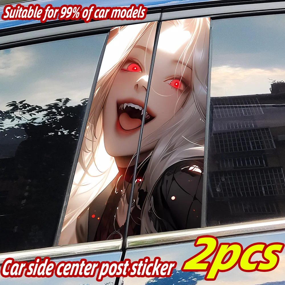 

Vampire Girl Car Stickers Auto B-pillar Waterproof Sunscreen Vinyl Decals Auto Center Column Cover Scratches Decor Accessories