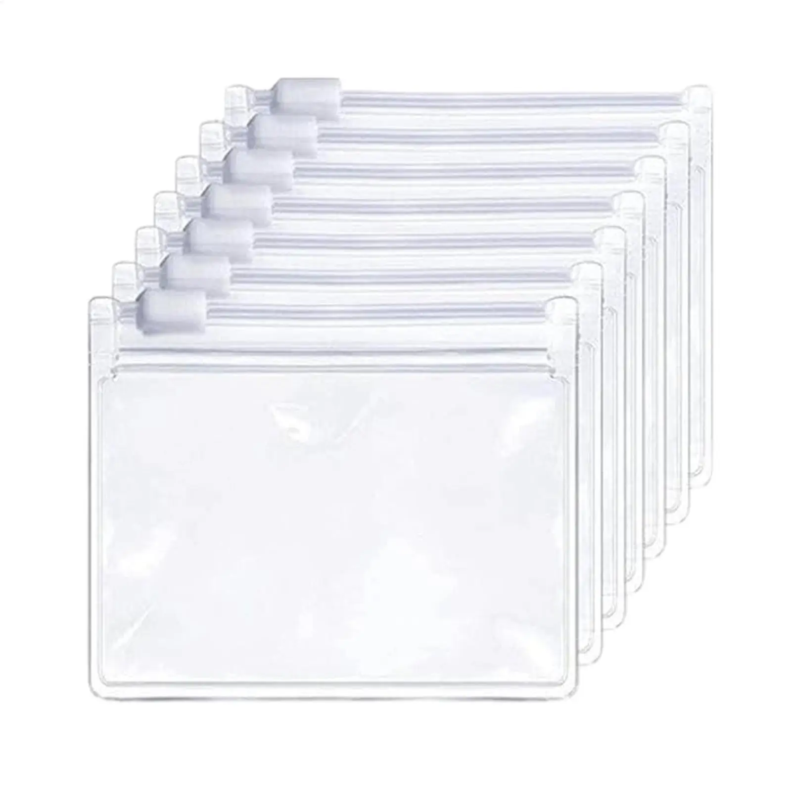 Zippered Pouch 7 Pieces Resealable Travel Crafts Clear Organizer Pouch Waterproof Sealing Bags For Home Kitchen Pantry Closet