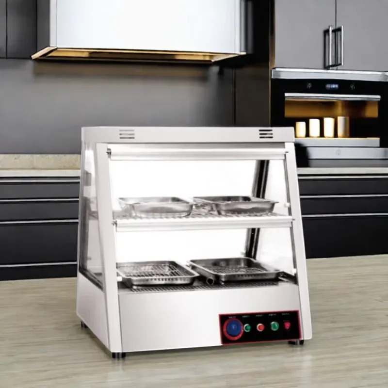 Industrial Quality Stainless Steel Commercial Electric Warming Showcase for Hotels and Restaurants Kitchen Machines