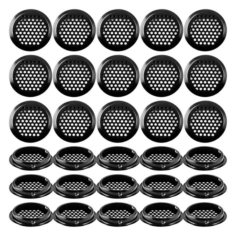 

A25F-круглые вентиляционные отверстия, 2-дюймовые потолочные вентиляционные отверстия, 30 шт., вентиляционная сетка из нержавеющей стали, жалюзи для кухни, ванной комнаты, шкафа для Sh