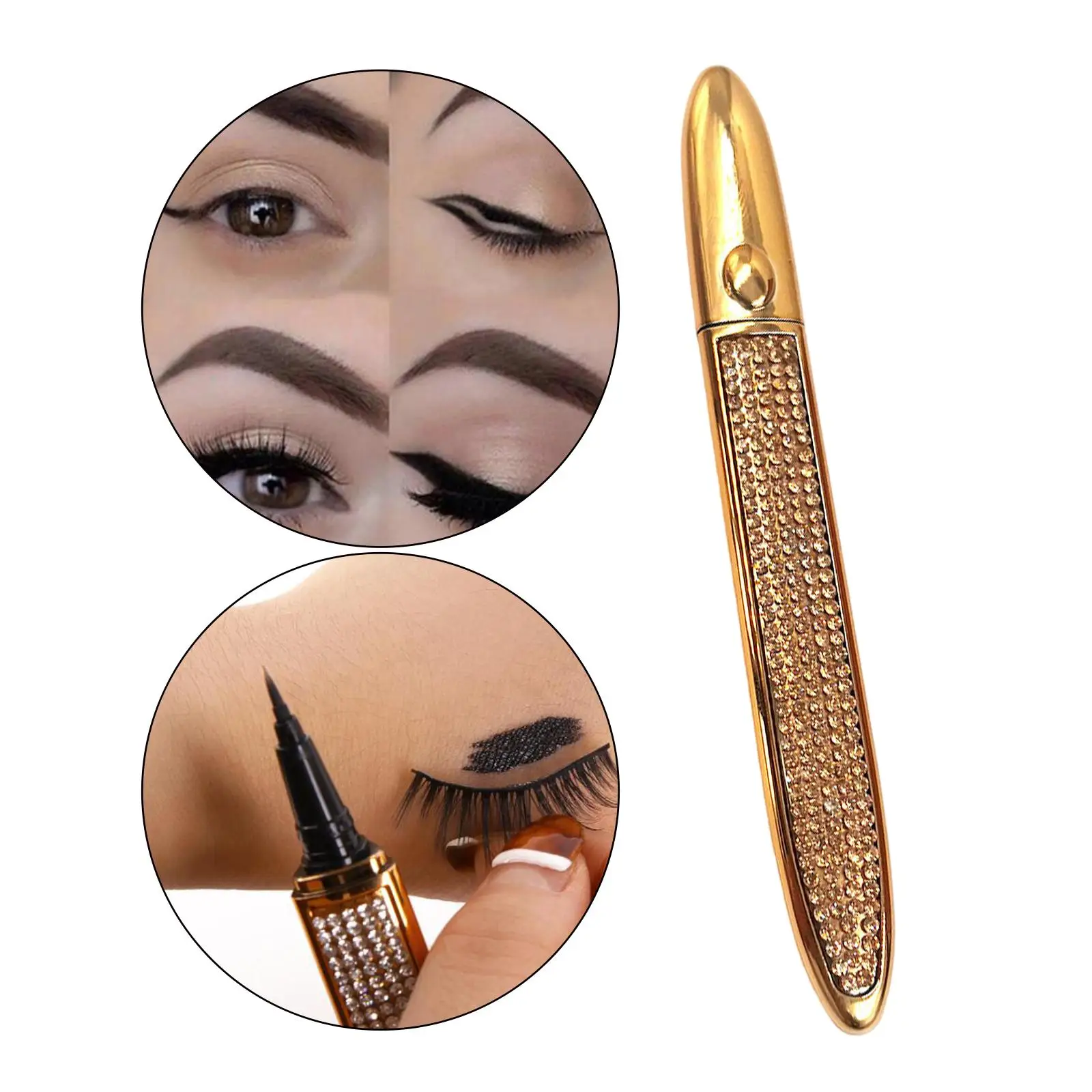 Long-lasting Glitter Eyeliner Pen Pencil Waterproof Quick Dry Eye Makeup for Eyelash Sticking and Beauty