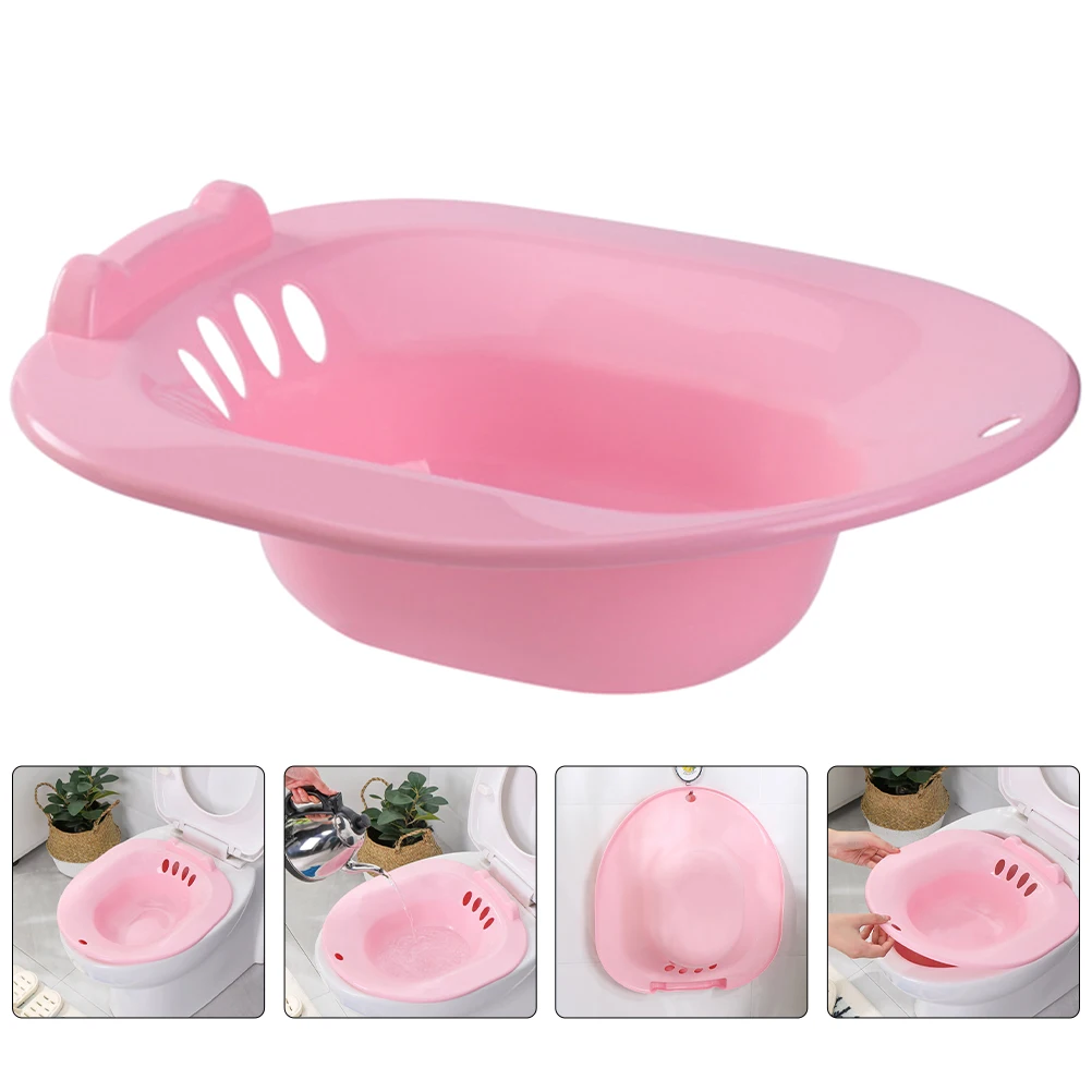 

Portable Sitz Bath Basin for Pregnant Pink Hemorrhoid Bidet Care Travel Toilet Tub Postoperative Care Basin Postpartum Hip