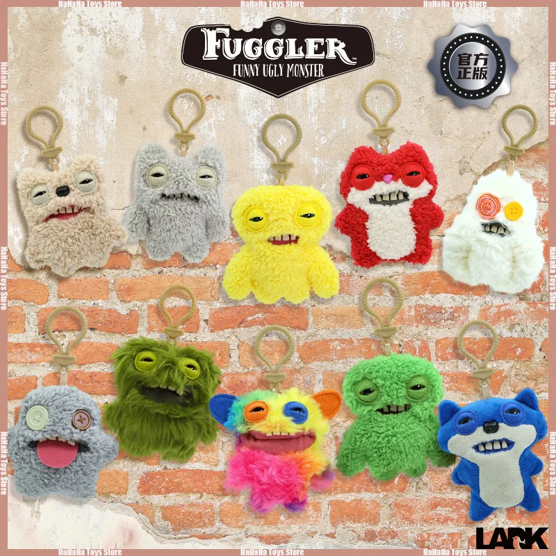 Authentic Fuggler Big Teeth Cute Tooth Monster Pendant Funk Tooth Treasure Ugly Cute Monster Doll Plush Keychain