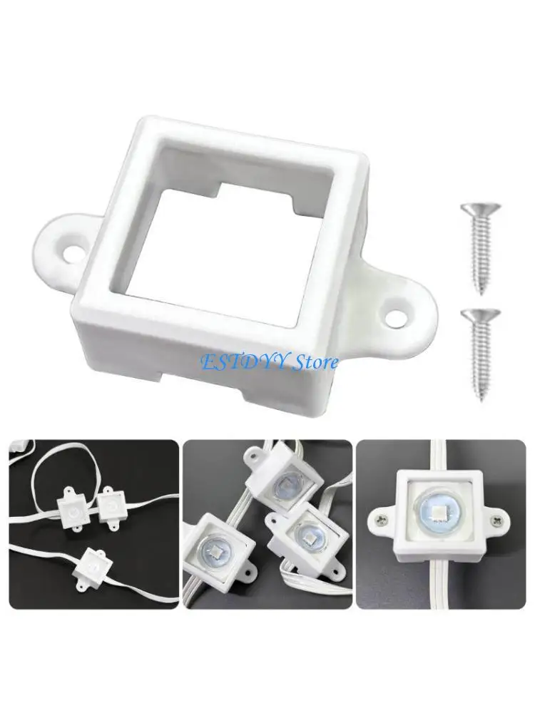 G6DE Outdoor Light Holder Mount LED Lamp Strips Bracket Replacement LED Light Mounting Clip with Screws Easy to Install