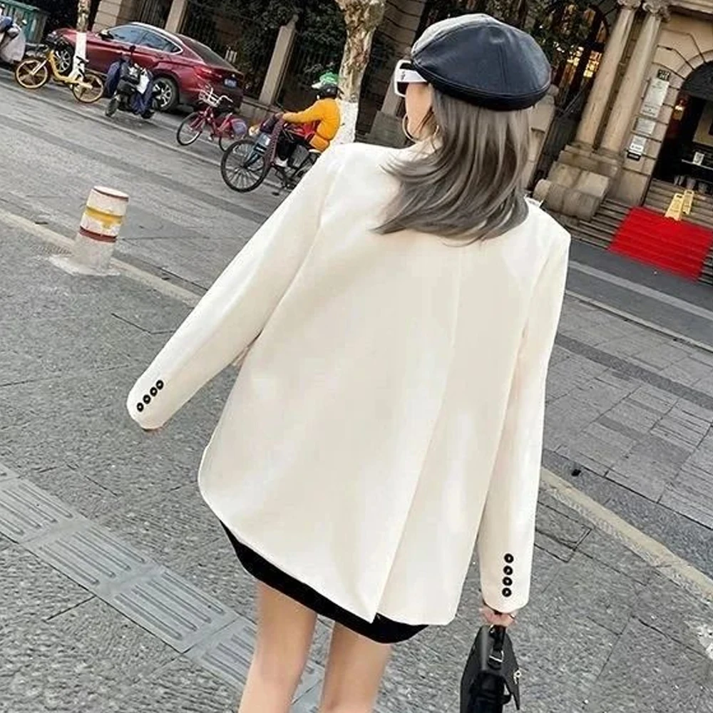 Long Sleeve Blazers Women Elegant Solid Color Lady Korean Style Office Lady Blazers Harajuku All-match Chic Blazer New