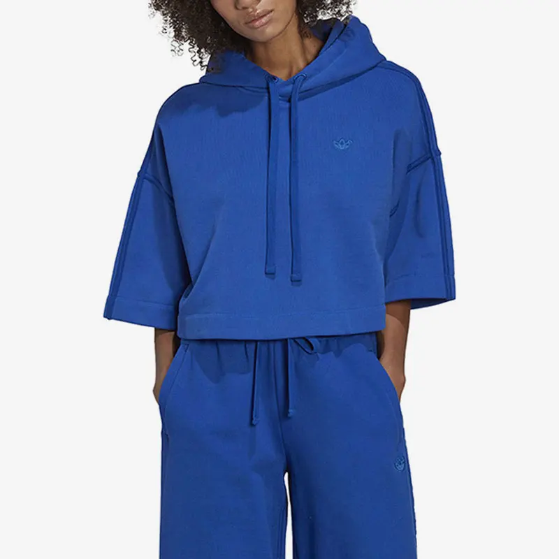 Adidas Authentic Three Leaves Loose Women's Fashion Sports Hooded Hoodie HK7235