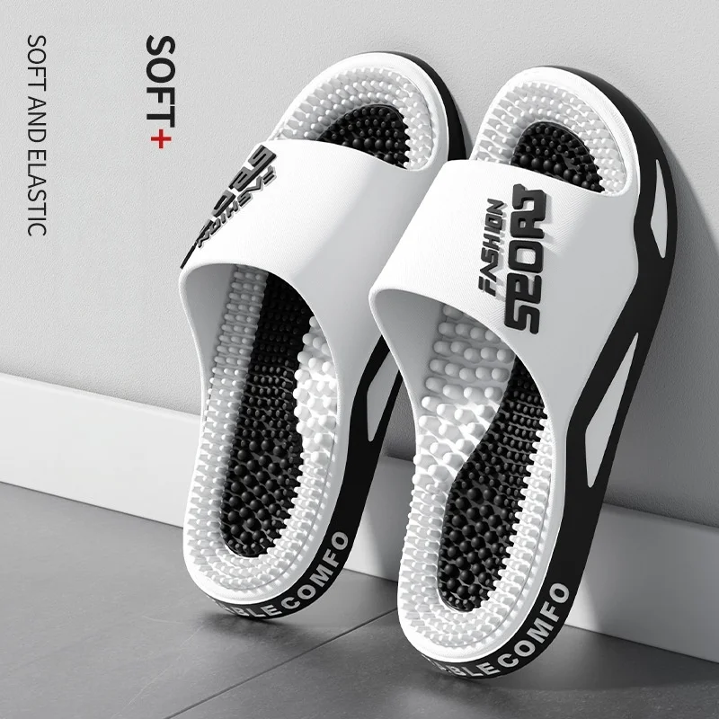 Unisex Couple Slippers Spring Summer Thick Sole Slides Fashion Open Toe Soft Home Beach Outdoor Walking Sandals For Men Women