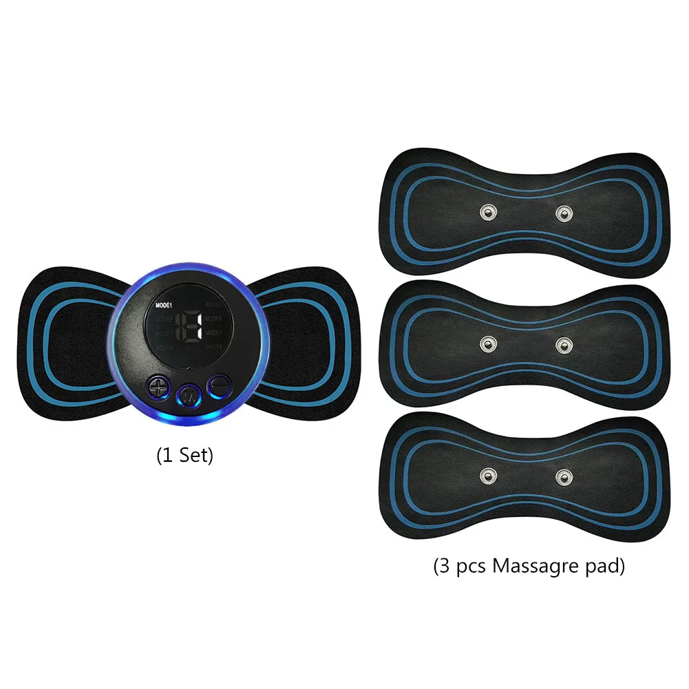 Portable Body Massage Paste Releasing Stress Cervical Massage Patch EMS Electric Pulse Neck Massager for Home Office Bedroom