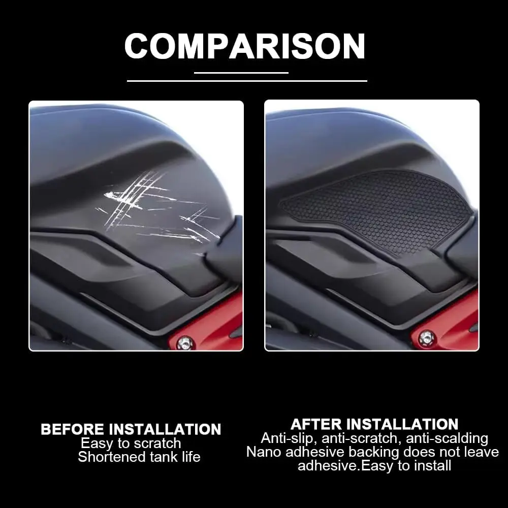 For Triumph Daytona 675 2013-2016 Street Triple 2013-2020 Motorcycle Modified Fuel Tank Sticker Waterproof Non-Slip Side Pad