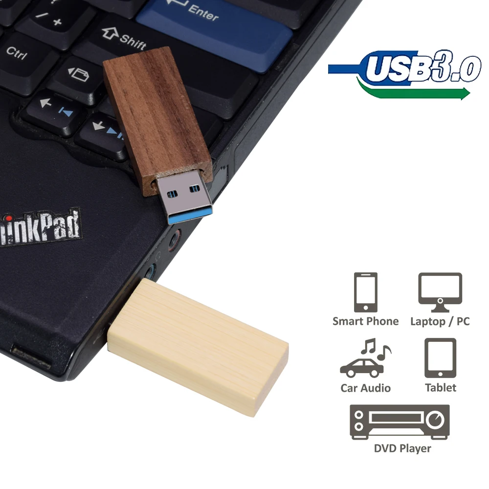 fashion Bamboo Wood and Redwood wood pen drive card model 3.0 usb flash drive 4GB 8GB 16GB 32GB 64GB free custom logo