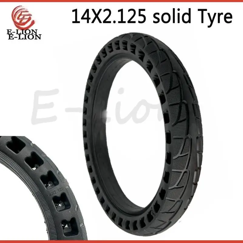 14 Inch 14x2.125 Solid Tire for Folding Bike Tyre Puncture-proof Replacement Cycling Accessories Parts