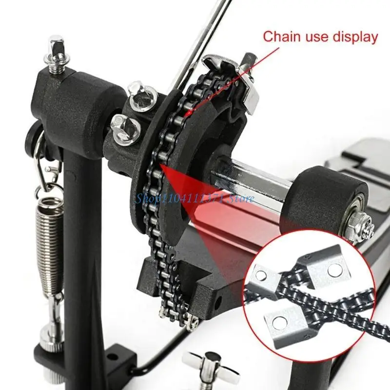 P9FC Stainless Drum Accessories Drum Pedal Chain Replacement Drum Pedal Hammer Chain Drum Pedal Chain Drum Kits Pedal Chain