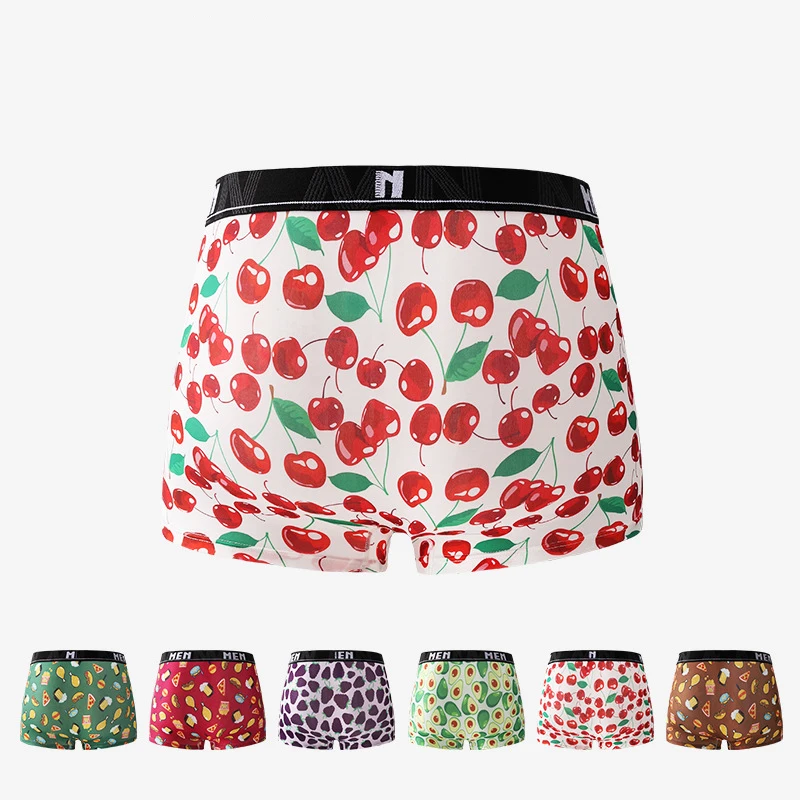4Pcs/Lot Mens Underwear Boxers Fashion printed Panties Men\'s Underpants  Boxer Comfortable Brand Boxershort Shorts