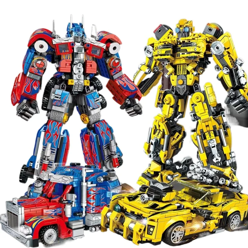 

Deformation Robot Gundam Mecha Bumblebee Optimus Prime Car Model Boy Toy building blocks