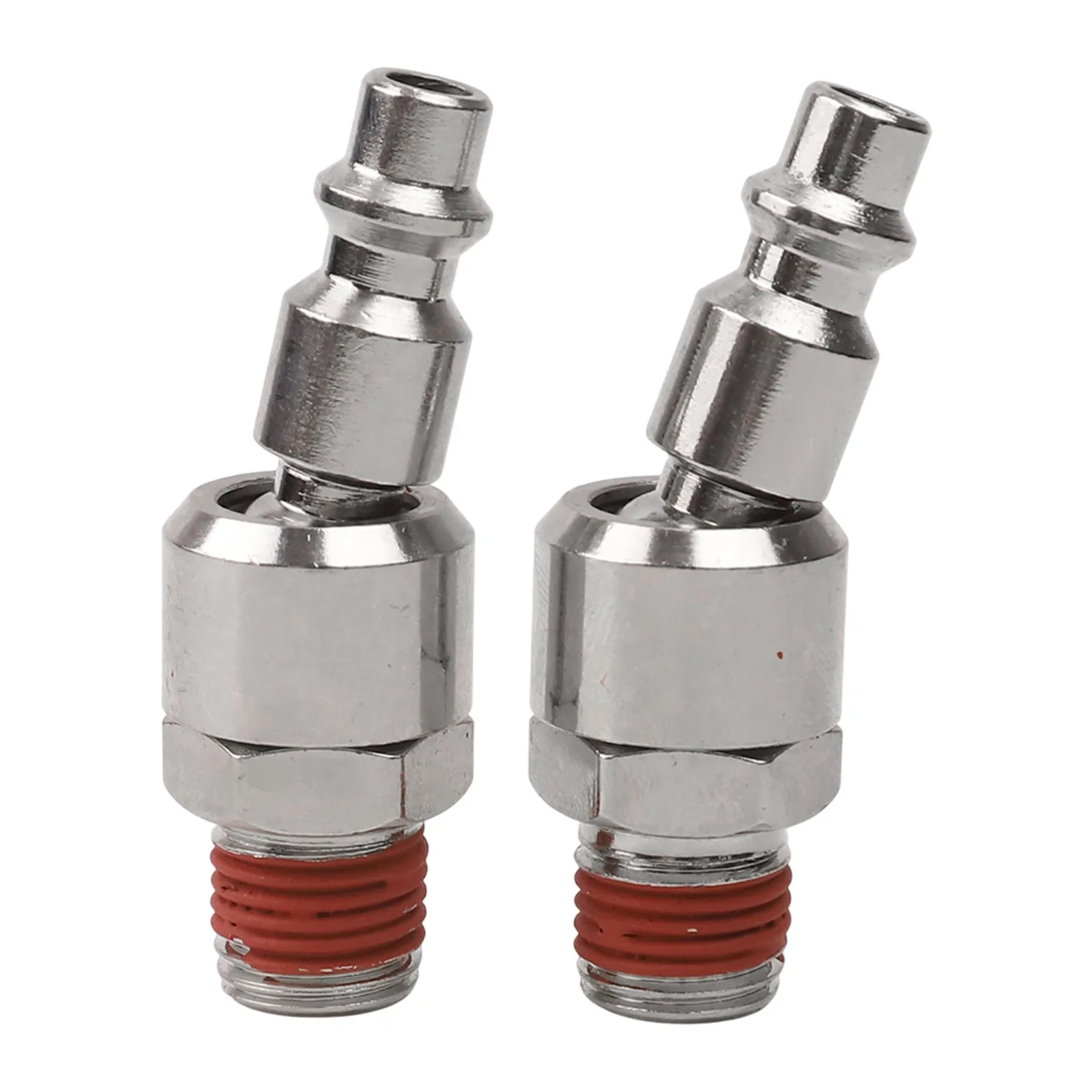 

Pack of Two 1/4 Inch NPT Pneumatic Quick Connectors with Advanced Ball Head Design for Air Compression Systems
