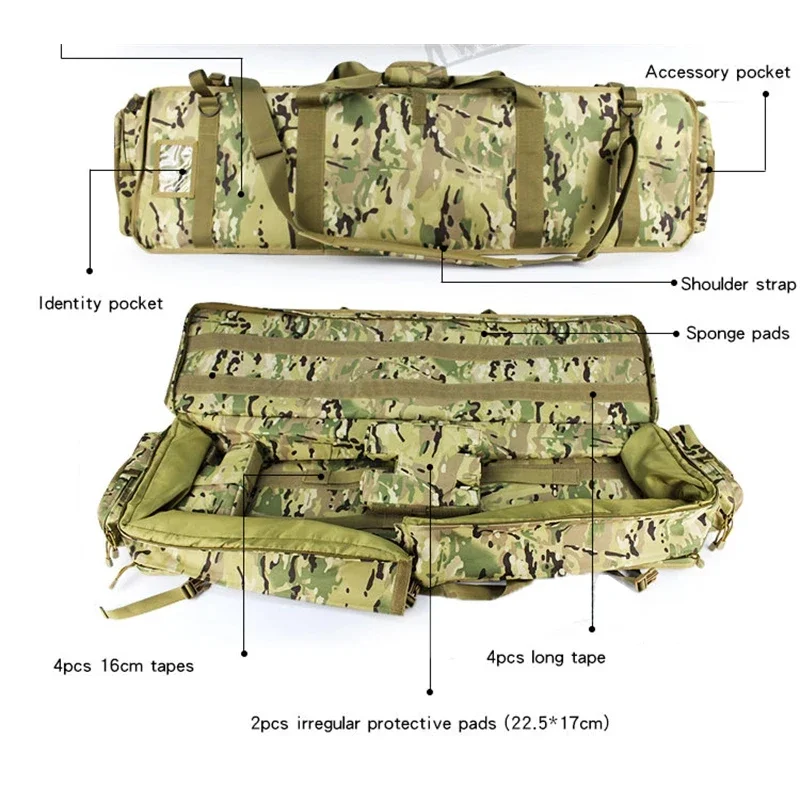 ERQYGRA-bolsa para Rifle de caza táctica, equipo de viaje, senderismo, accesorios Molle al aire libre, tiro de Paintball, 249 cm, acampada, 115