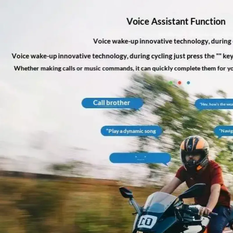 Motorcycle Helmet Headset BT5.0 Earphone Wireless Moto Stereo Interphone Handsfree With Reduction Microphone For Motorbike Ride