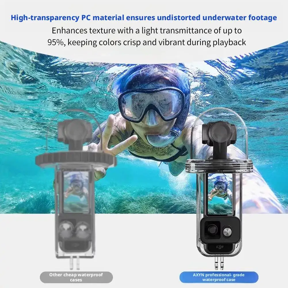 60M Waterproof Case For DJI Osmo Pocket 4 Camera Underwater 