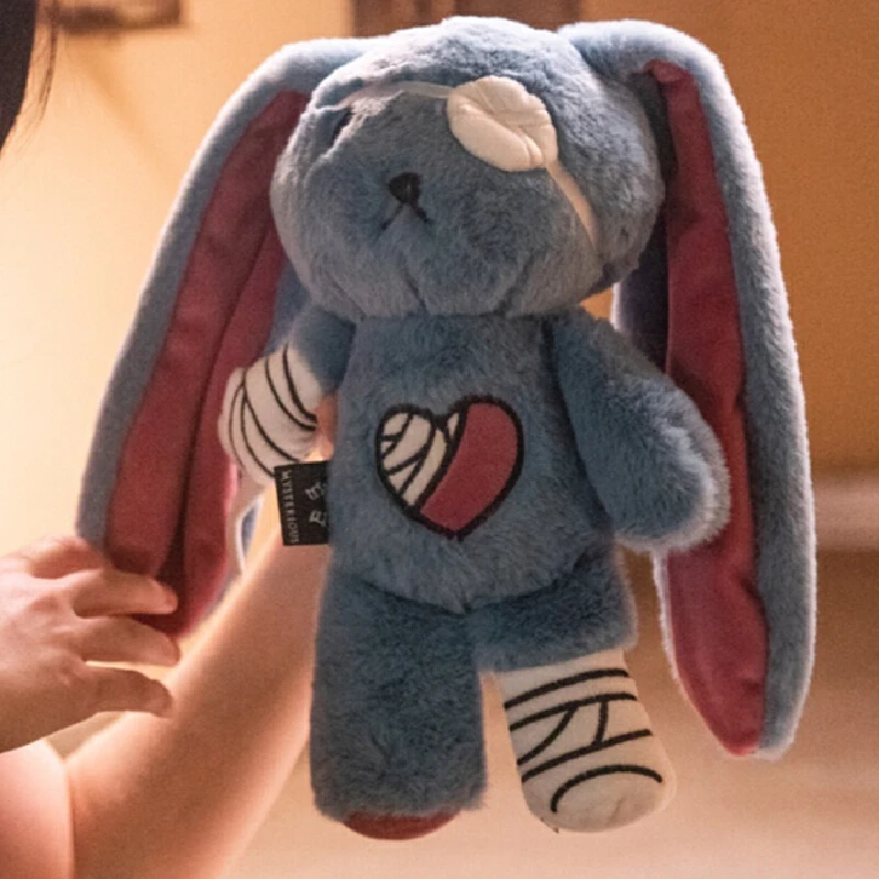 PLushiEDREADFULS original healing plush toy injured rabbit OUCHIE decompression and soothing companion birthday gift trendy toy