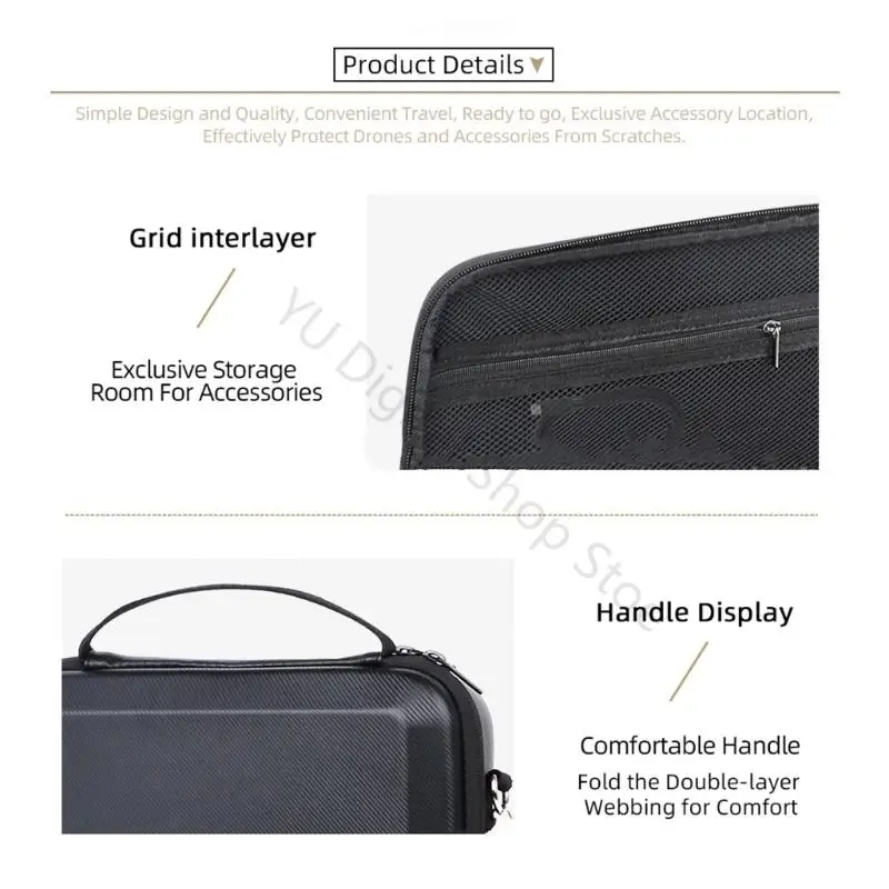 96BA Kamera-Ausrüstungs-Organizer-Tasche für Action 6, Hartschalen-Reiseaufbewahrungstasche mit Netztasche, individuell – Detail 10