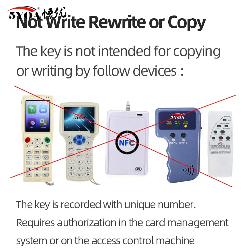 5YOA 10/20pcs 125KHz RFID TK4100 EM4100 Proximity Keyfobs Read-Only Smart Secure Door Entry Access Control ID Keychain Token Tag image 3
