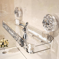 Bathroom Storage Rack Wall Mounted Non Perforated Household Strong Suction Cup Storage Rack Bathroom Toiletries
