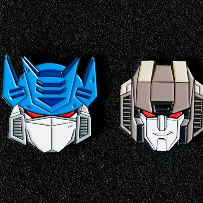 Transformations-Brosche, rote Spinne, Soundwave-Abzeichen, personalisiertes Rucksack-Zubehör, Anime-Zubehör, Alltagsbedarf, Geschenk