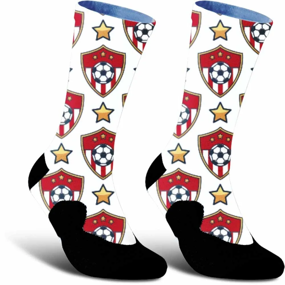 

Новые креативные велосипедные носки со звездами и футбольной медалью 2025 года — модные, унисекс, впитывающие пот и прочные | Аксессуар для велосипеда в подарок