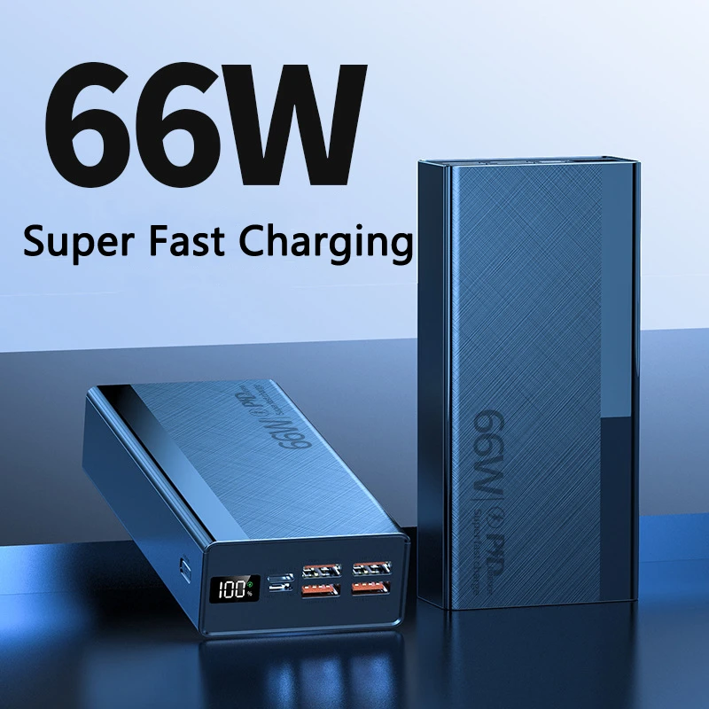 

66W Super Fast Charger Power Bank for Huawei P30 P40 Powerbank for iPhone 14 13 Samsung, Xiaomi External Battery Pack 30000mAh