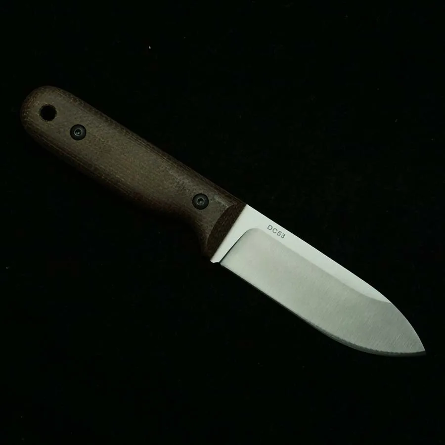 LEMIFSHE DC53 Steel Micatta Handle Fixed Knife Outdoor Camping Hunting Kitchen Survival Multifunctional EDC Tool