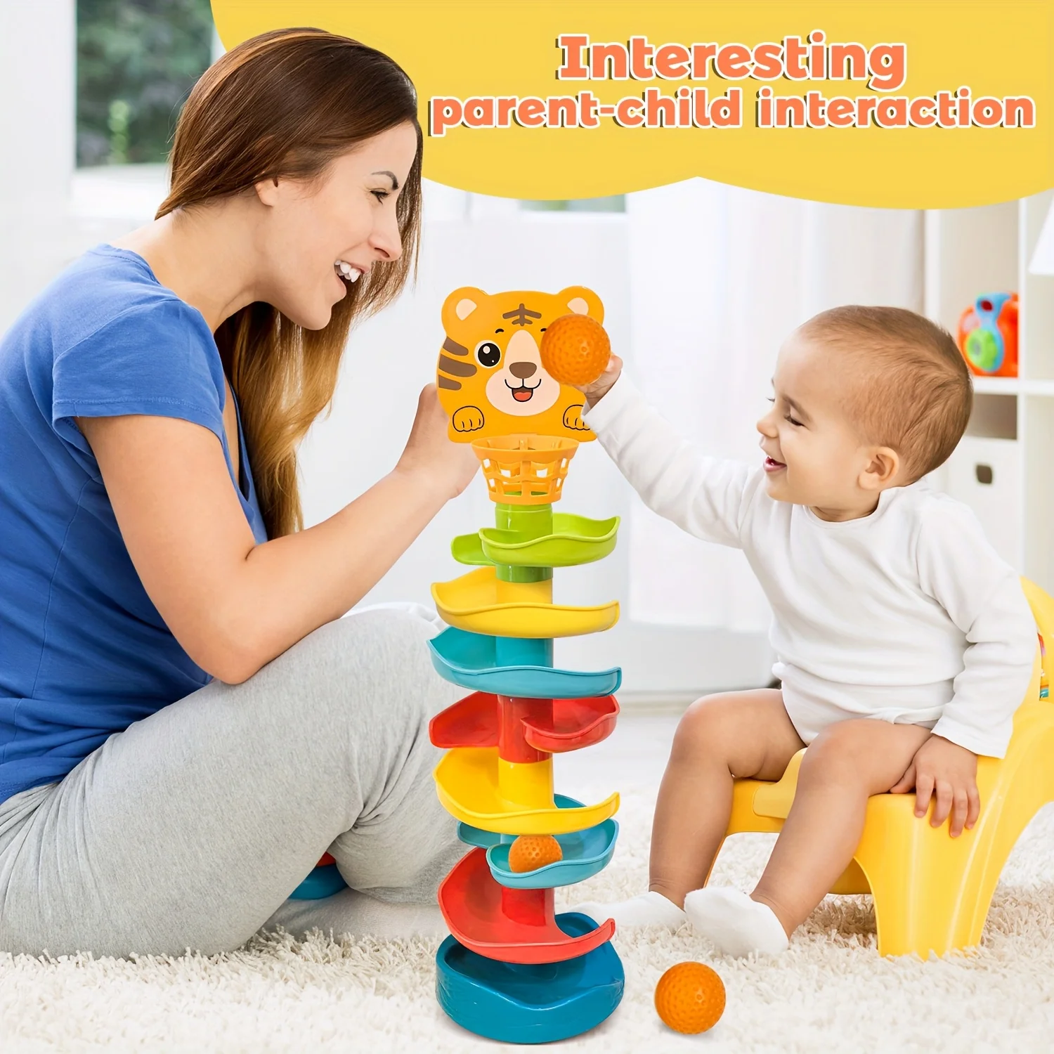 Youngsters's Interactive Ball Tower - Educational Toy with Rolling Balls and Drop Mechanism - Durable ABS Material
