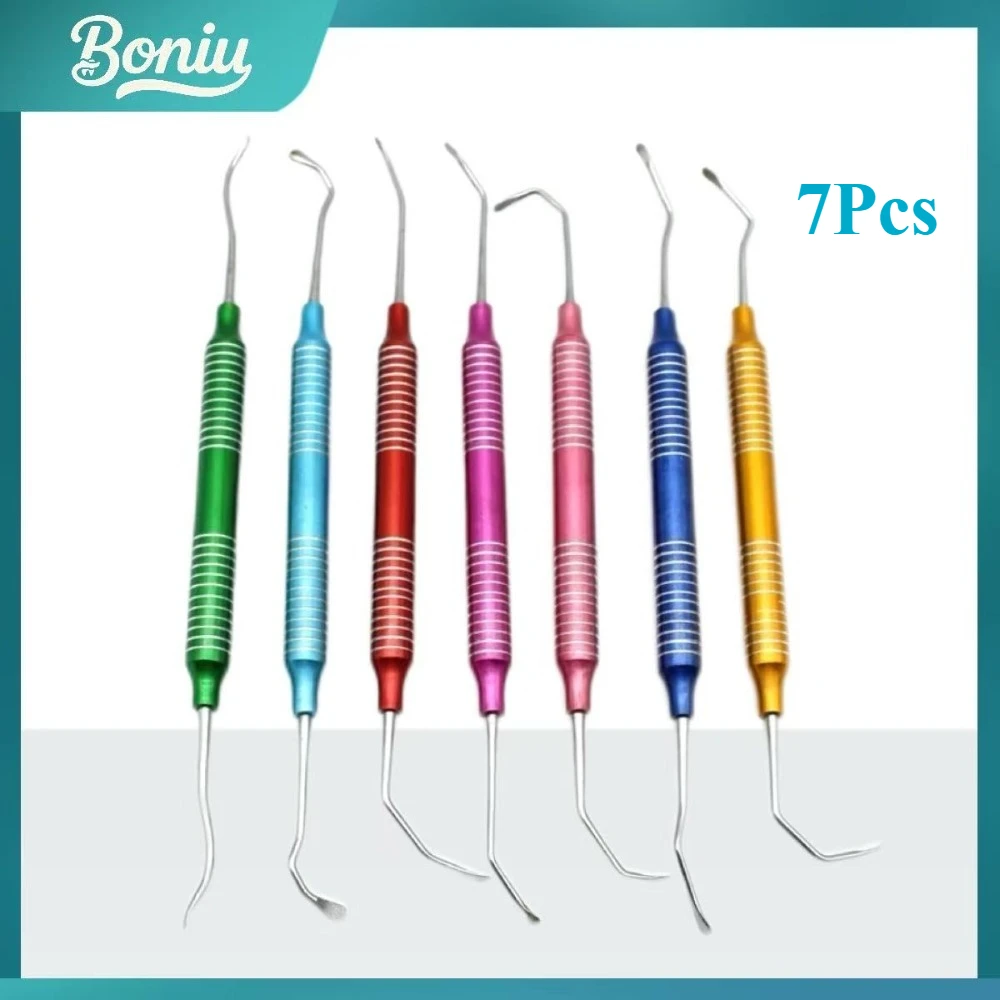 

7Pcs/set Double Ends Dental Sinus Lift Lifting Tool Dental Lift Elevator Instrument Stainless Steel Tools